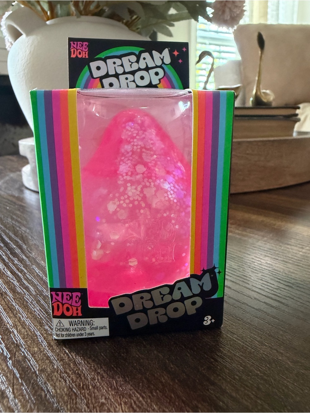 NeeDoh Dream Drop Pink Viral Sensory Squishy Fidget Toy NEW